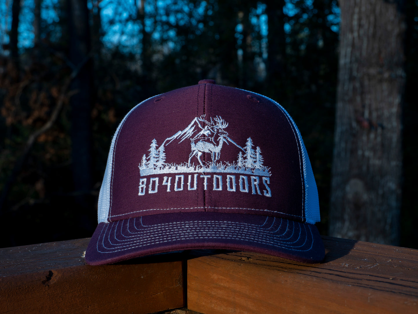 Maroon Hat, White Logo
